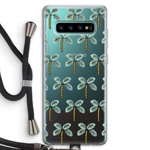 CaseCompany Paradise: Samsung Galaxy S10 Plus Transparant Hoesje met koord