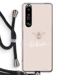 CaseCompany Be(e) kind: Sony Xperia 1 III Transparant Hoesje met koord