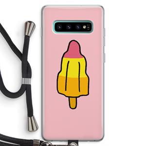 CaseCompany Raketijsje: Samsung Galaxy S10 Plus Transparant Hoesje met koord