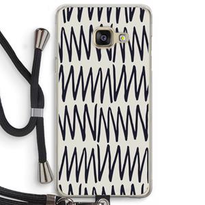 CaseCompany Marrakech Zigzag: Samsung Galaxy A3 (2016) Transparant Hoesje met koord
