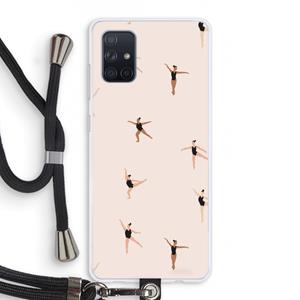 CaseCompany Dancing #1: Samsung Galaxy A71 Transparant Hoesje met koord