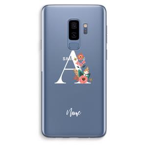 CaseCompany Pink Bouquet: Samsung Galaxy S9 Plus Transparant Hoesje