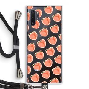 CaseCompany Just peachy: Samsung Galaxy Note 10 Plus Transparant Hoesje met koord