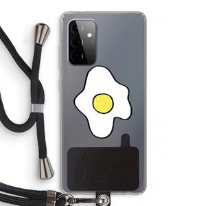 CaseCompany Spiegelei: Samsung Galaxy A72 5G Transparant Hoesje met koord