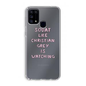 CaseCompany Christian Grey: Samsung Galaxy M31 Transparant Hoesje