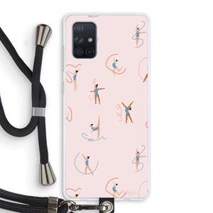 CaseCompany Dancing #3: Samsung Galaxy A71 Transparant Hoesje met koord