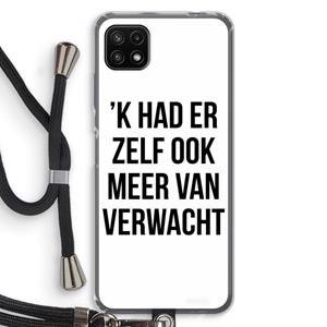 CaseCompany Meer verwacht: Samsung Galaxy A22 5G Transparant Hoesje met koord