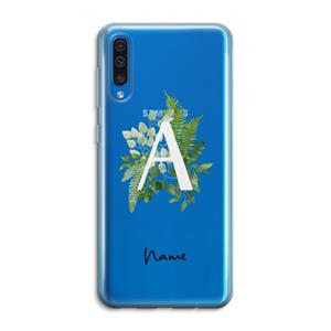 CaseCompany Green Brush: Samsung Galaxy A50 Transparant Hoesje