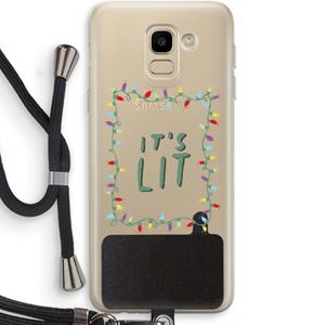 CaseCompany It's Lit: Samsung Galaxy J6 (2018) Transparant Hoesje met koord