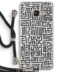 CaseCompany Moroccan Print: Samsung Galaxy A3 (2016) Transparant Hoesje met koord