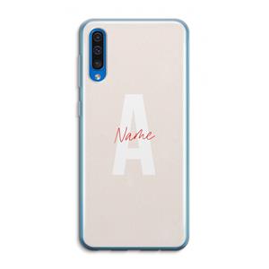 CaseCompany Strawberry Milkshake: Samsung Galaxy A50 Transparant Hoesje