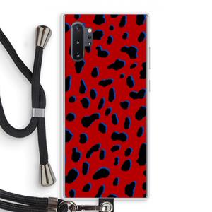 CaseCompany Red Leopard: Samsung Galaxy Note 10 Plus Transparant Hoesje met koord