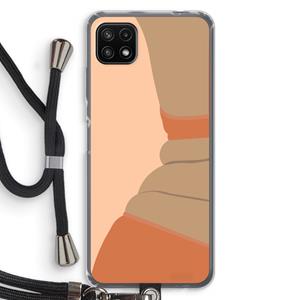 CaseCompany Bikini: Samsung Galaxy A22 5G Transparant Hoesje met koord
