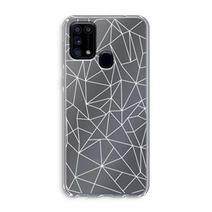 CaseCompany Geometrische lijnen wit: Samsung Galaxy M31 Transparant Hoesje