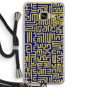 CaseCompany Majorelle Blue Print: Samsung Galaxy A3 (2016) Transparant Hoesje met koord