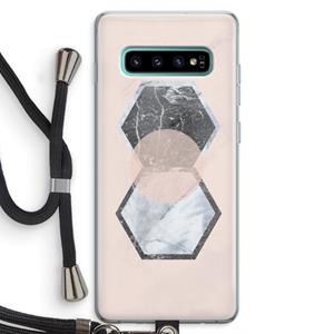 CaseCompany Creatieve toets: Samsung Galaxy S10 Plus Transparant Hoesje met koord