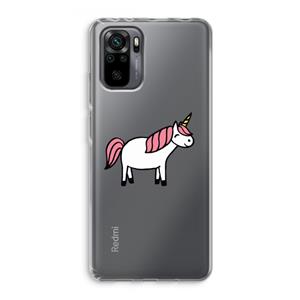 CaseCompany Eenhoorn: Xiaomi Redmi Note 10 Pro Transparant Hoesje