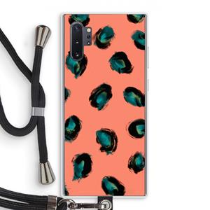 CaseCompany Pink Cheetah: Samsung Galaxy Note 10 Plus Transparant Hoesje met koord