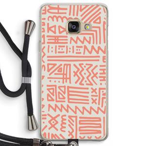 CaseCompany Marrakech Pink: Samsung Galaxy A3 (2016) Transparant Hoesje met koord