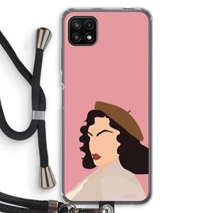 CaseCompany Confidence: Samsung Galaxy A22 5G Transparant Hoesje met koord
