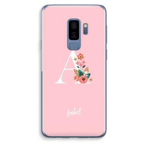 CaseCompany Pink Bouquet: Samsung Galaxy S9 Plus Transparant Hoesje