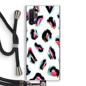 CaseCompany Cheetah color: Samsung Galaxy Note 10 Plus Transparant Hoesje met koord