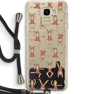CaseCompany Gymboys: Samsung Galaxy J6 (2018) Transparant Hoesje met koord
