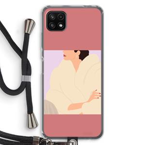 CaseCompany Cosy: Samsung Galaxy A22 5G Transparant Hoesje met koord