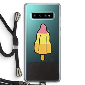 CaseCompany Raketijsje: Samsung Galaxy S10 Plus Transparant Hoesje met koord