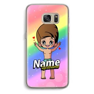 CaseCompany Chibi Maker man: Samsung Galaxy S7 Transparant Hoesje
