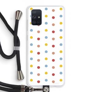 CaseCompany Bollen: Samsung Galaxy A71 Transparant Hoesje met koord