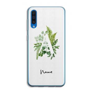 CaseCompany Green Brush: Samsung Galaxy A50 Transparant Hoesje
