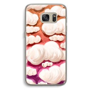 CaseCompany Katoen Wolken: Samsung Galaxy S7 Transparant Hoesje