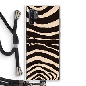 CaseCompany Arizona Zebra: Samsung Galaxy Note 10 Plus Transparant Hoesje met koord