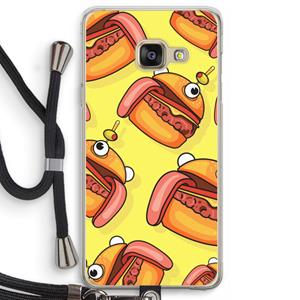 CaseCompany Hamburger: Samsung Galaxy A3 (2016) Transparant Hoesje met koord