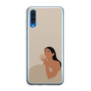 CaseCompany Fresh coffee: Samsung Galaxy A50 Transparant Hoesje