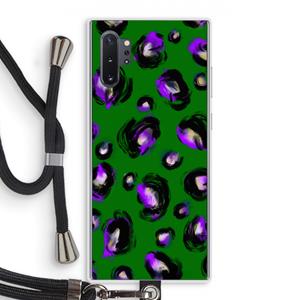 CaseCompany Green Cheetah: Samsung Galaxy Note 10 Plus Transparant Hoesje met koord