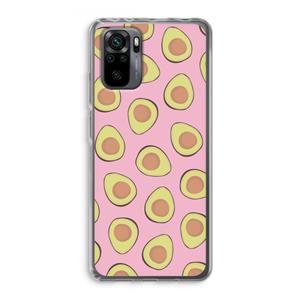 CaseCompany Dancing avocados: Xiaomi Redmi Note 10 Pro Transparant Hoesje