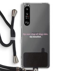 CaseCompany gij beslist: Sony Xperia 1 III Transparant Hoesje met koord