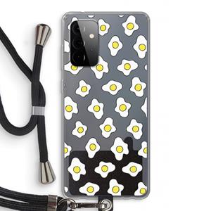 CaseCompany Spiegeleitjes: Samsung Galaxy A72 5G Transparant Hoesje met koord