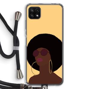 CaseCompany Golden hour: Samsung Galaxy A22 5G Transparant Hoesje met koord