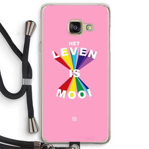 CaseCompany Het Leven Is Mooi: Samsung Galaxy A3 (2016) Transparant Hoesje met koord