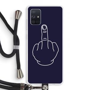 CaseCompany F**k U: Samsung Galaxy A71 Transparant Hoesje met koord