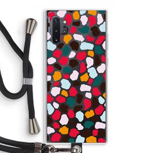 CaseCompany Colored Giraffe: Samsung Galaxy Note 10 Plus Transparant Hoesje met koord