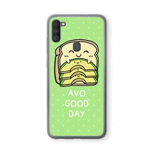 CaseCompany Avo Good Day: Samsung Galaxy A11 Transparant Hoesje