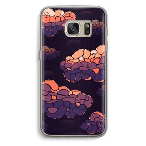 CaseCompany Patroon Wolken: Samsung Galaxy S7 Transparant Hoesje