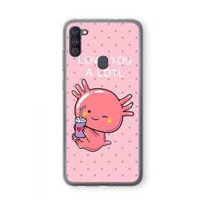 CaseCompany Love You A Lotl: Samsung Galaxy A11 Transparant Hoesje