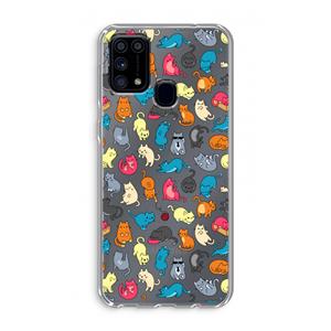 CaseCompany Kleurrijke katten: Samsung Galaxy M31 Transparant Hoesje