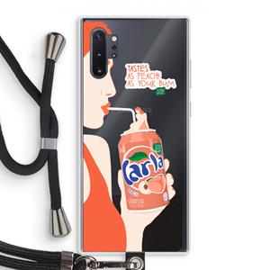 CaseCompany Peach please!: Samsung Galaxy Note 10 Plus Transparant Hoesje met koord