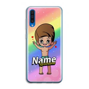 CaseCompany Chibi Maker man: Samsung Galaxy A50 Transparant Hoesje